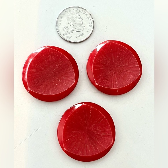 Vintage Oversized Bakelite Button Trio - Picture 4 of 5